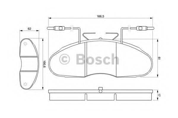 BOSCH 20 706 Комплект гальмівних колодок, дискове гальмо