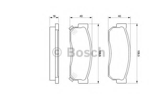 BOSCH 21 224 Комплект гальмівних колодок, дискове гальмо
