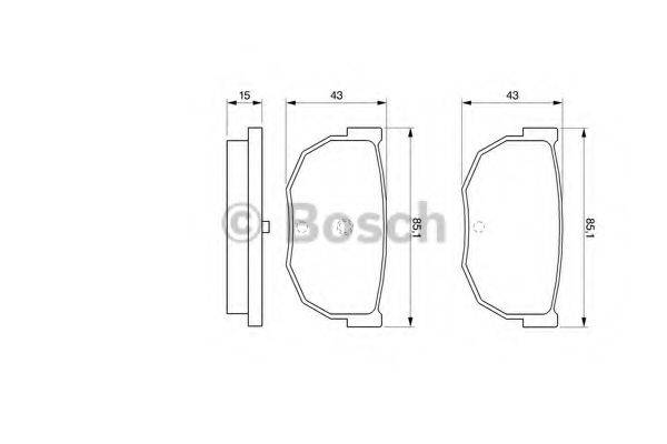 BOSCH 21 122 Комплект гальмівних колодок, дискове гальмо