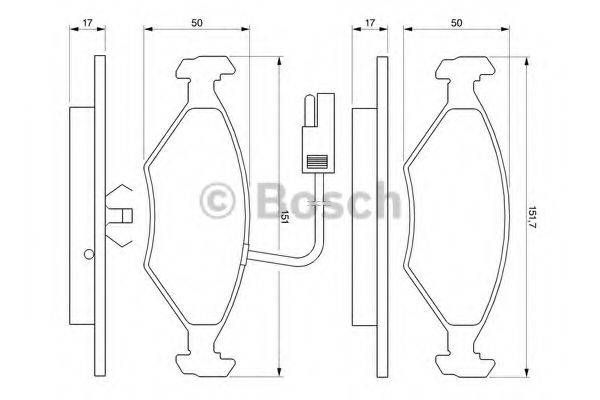 BOSCH 21 195 Комплект гальмівних колодок, дискове гальмо