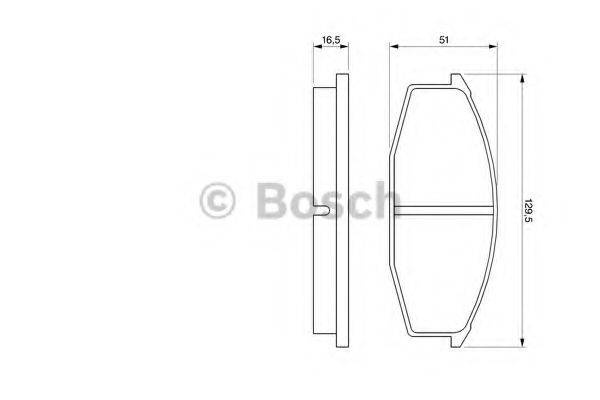 BOSCH 20 628 Комплект гальмівних колодок, дискове гальмо