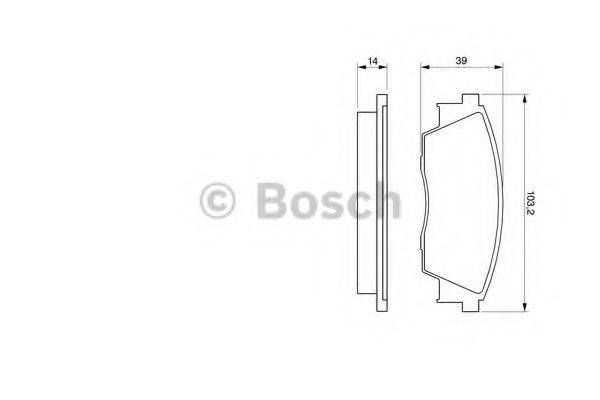 BOSCH 21 542 Комплект гальмівних колодок, дискове гальмо