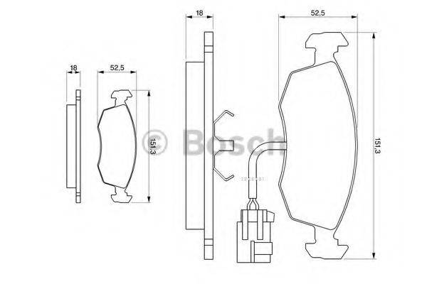 BOSCH BP114 Комплект гальмівних колодок, дискове гальмо