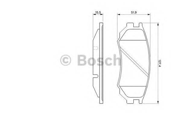 BOSCH 21 386 Комплект гальмівних колодок, дискове гальмо