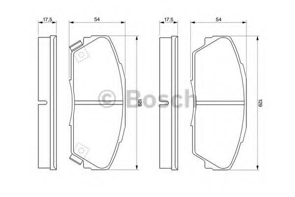 BOSCH 21 447 Комплект гальмівних колодок, дискове гальмо