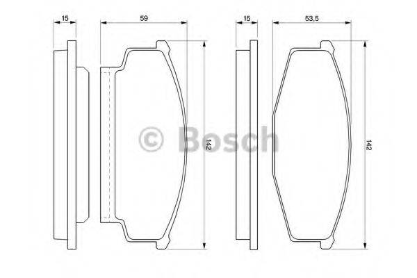 BOSCH BP125 Комплект гальмівних колодок, дискове гальмо