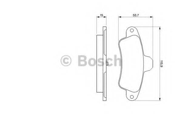 BOSCH 21586 Комплект гальмівних колодок, дискове гальмо