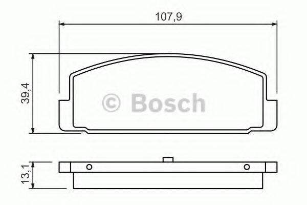 BOSCH 20031 Комплект гальмівних колодок, дискове гальмо