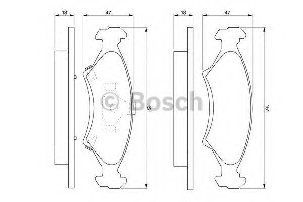 BOSCH 23 266 Комплект гальмівних колодок, дискове гальмо