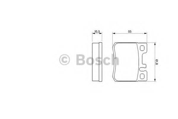 BOSCH 21301 Комплект гальмівних колодок, дискове гальмо