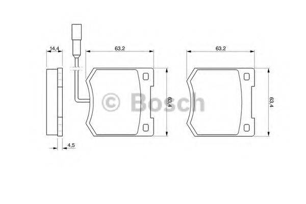 BOSCH 20 689 Комплект гальмівних колодок, дискове гальмо