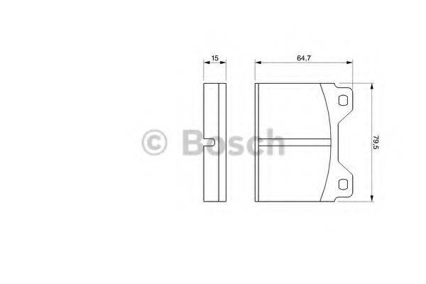 BOSCH BP209 Комплект гальмівних колодок, дискове гальмо