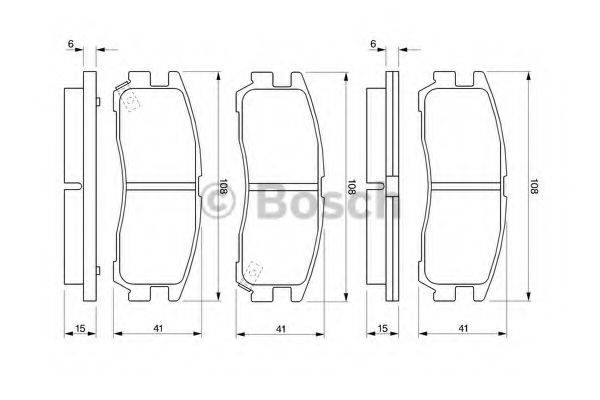 BOSCH 23361 Комплект гальмівних колодок, дискове гальмо