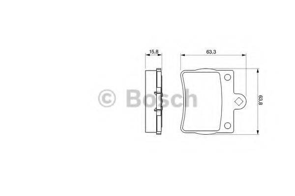 BOSCH 21 900 Комплект гальмівних колодок, дискове гальмо