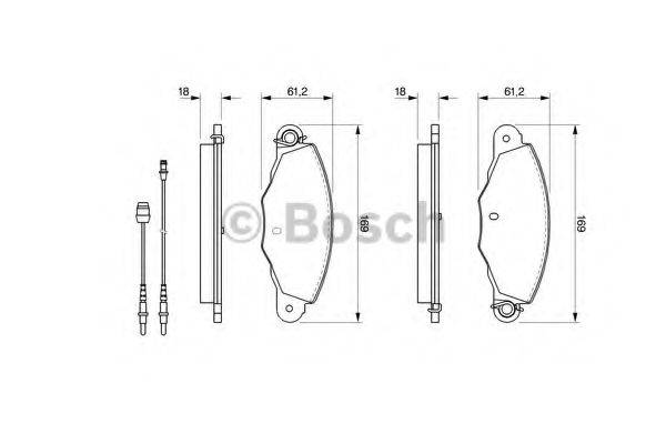 BOSCH 23 135 Комплект гальмівних колодок, дискове гальмо