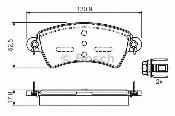 BOSCH 23 396 Комплект гальмівних колодок, дискове гальмо
