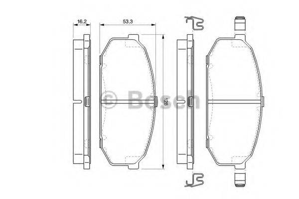 BOSCH 23 295 Комплект гальмівних колодок, дискове гальмо