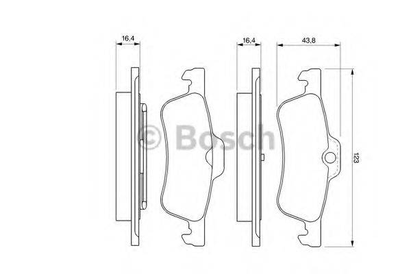 BOSCH 23 716 Комплект гальмівних колодок, дискове гальмо