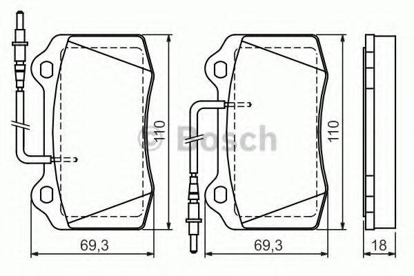 BOSCH 23753 Комплект гальмівних колодок, дискове гальмо