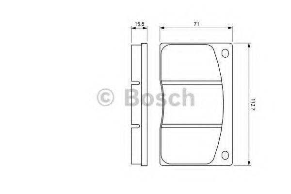 BOSCH 20 380 Комплект гальмівних колодок, дискове гальмо