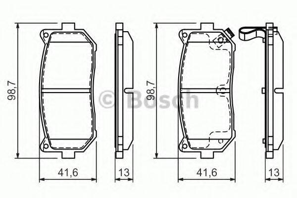 BOSCH 23455 Комплект гальмівних колодок, дискове гальмо