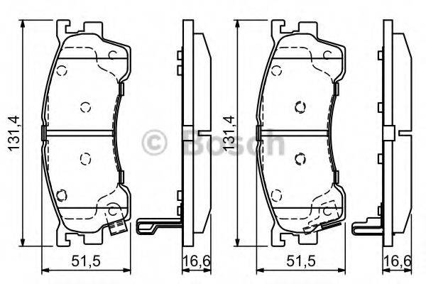 BOSCH 21754 Комплект гальмівних колодок, дискове гальмо