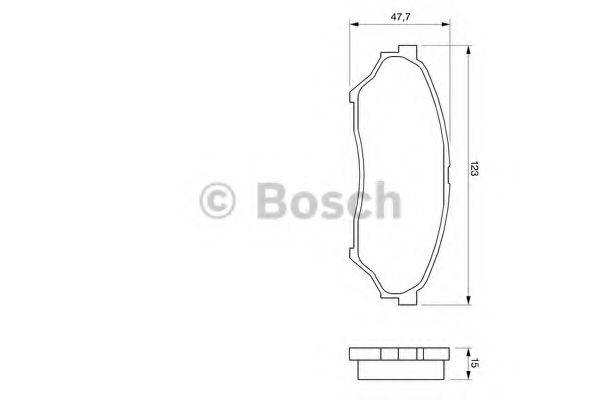 BOSCH 23 487 Комплект гальмівних колодок, дискове гальмо