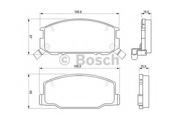 BOSCH 23 009 Комплект гальмівних колодок, дискове гальмо