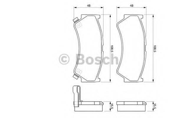 BOSCH 23 795 Комплект гальмівних колодок, дискове гальмо