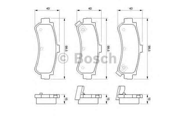 BOSCH 23 023 Комплект гальмівних колодок, дискове гальмо