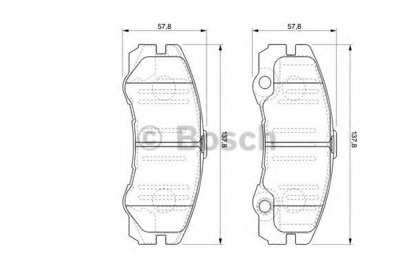 BOSCH 23 250 Комплект гальмівних колодок, дискове гальмо