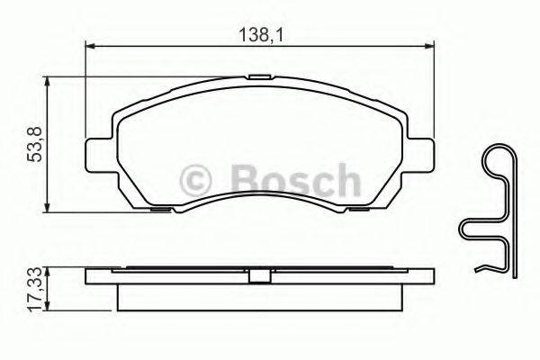 BOSCH 23780 Комплект гальмівних колодок, дискове гальмо