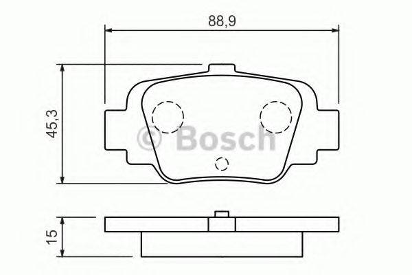 BOSCH 23454 Комплект гальмівних колодок, дискове гальмо