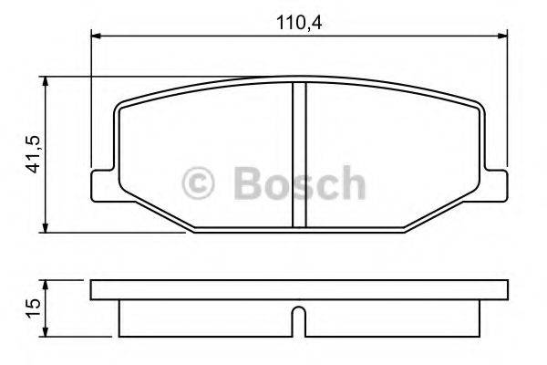 BOSCH 21 142 Комплект гальмівних колодок, дискове гальмо