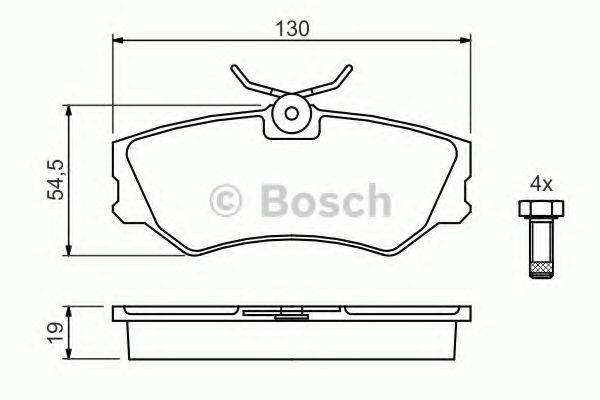 BOSCH 20124 Комплект гальмівних колодок, дискове гальмо