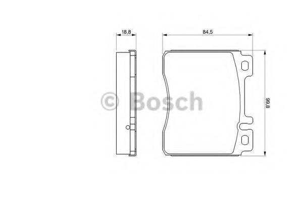 BOSCH 21 303 Комплект гальмівних колодок, дискове гальмо
