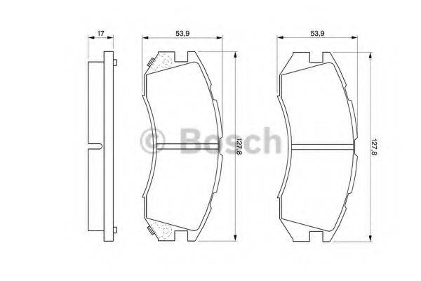BOSCH 21 496 Комплект гальмівних колодок, дискове гальмо