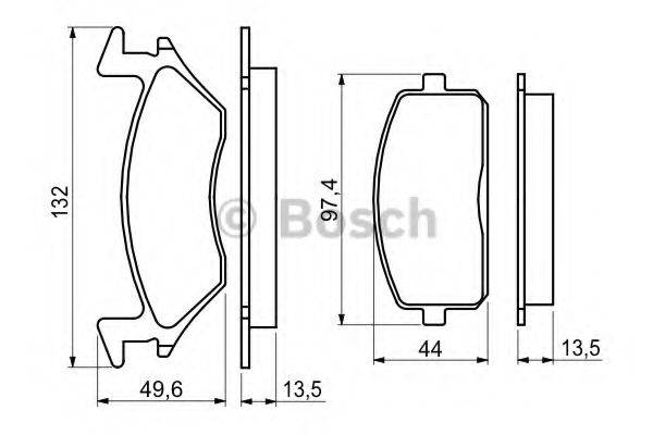 BOSCH 21 391 Комплект гальмівних колодок, дискове гальмо