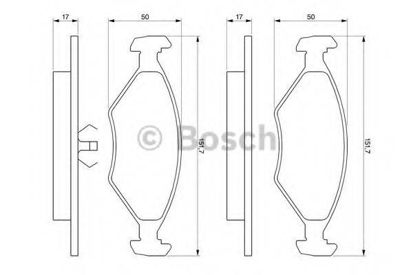 BOSCH 21 193 Комплект гальмівних колодок, дискове гальмо