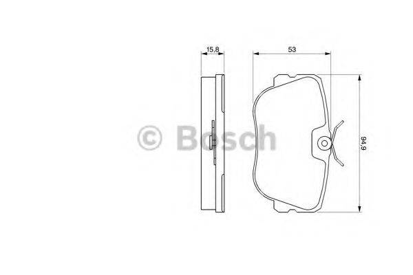 BOSCH 21 010 Комплект гальмівних колодок, дискове гальмо