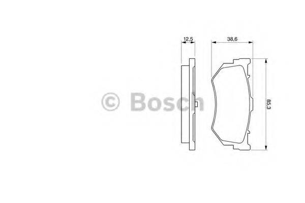 BOSCH 21 043 Комплект гальмівних колодок, дискове гальмо