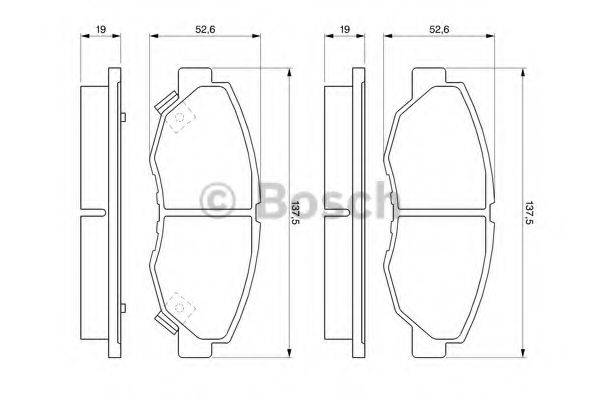 BOSCH 21 499 Комплект гальмівних колодок, дискове гальмо