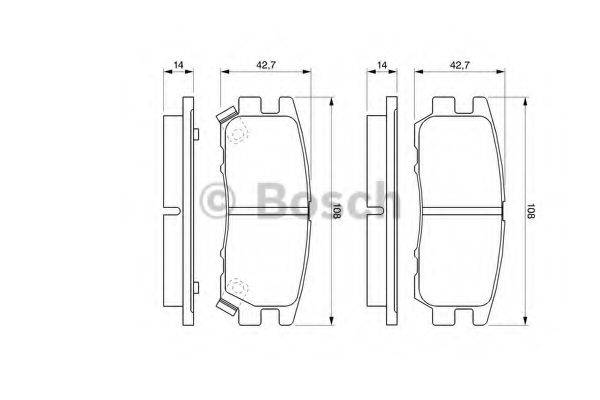 BOSCH 21 842 Комплект гальмівних колодок, дискове гальмо