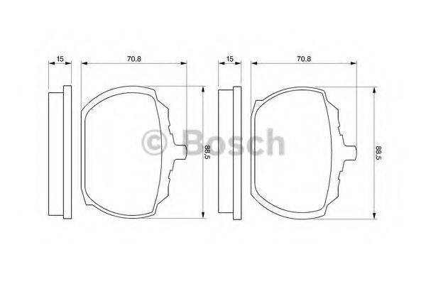 BOSCH 20 364 Комплект гальмівних колодок, дискове гальмо