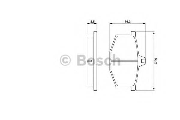 BOSCH 20 480 Комплект гальмівних колодок, дискове гальмо