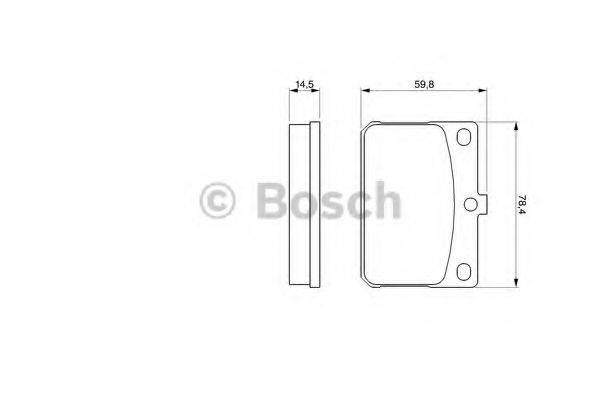 BOSCH 20 703 Комплект гальмівних колодок, дискове гальмо