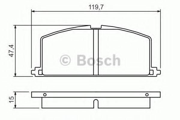 BOSCH 20870 Комплект гальмівних колодок, дискове гальмо