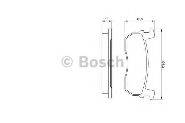 BOSCH 20 957 Комплект гальмівних колодок, дискове гальмо