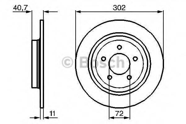 BOSCH BD2208 гальмівний диск