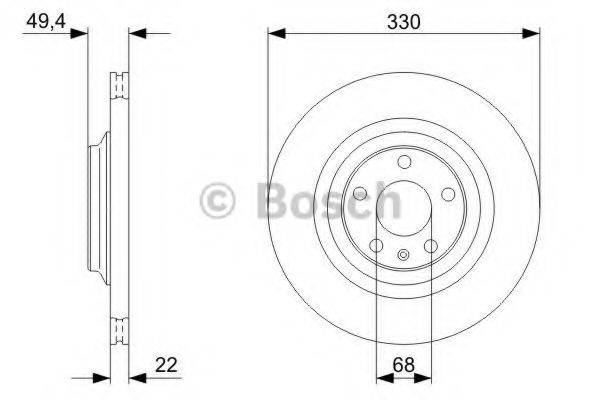 BOSCH BD2203 гальмівний диск